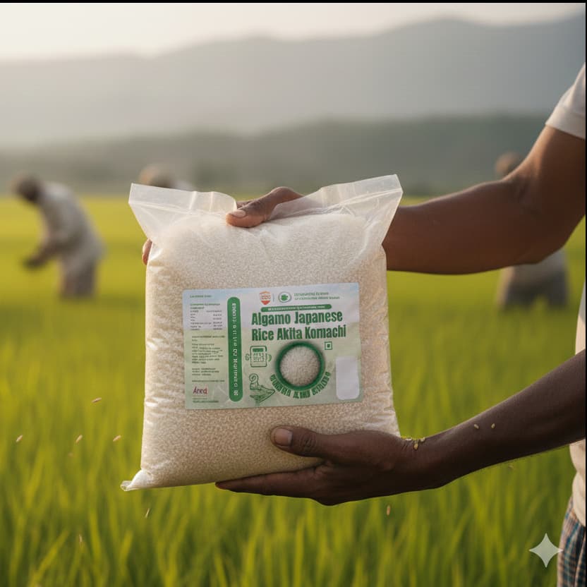 Aigamo Japanese Rice Akitakomachi view 2